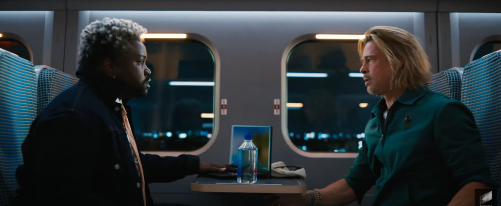 Brian Tyree Henry and Brad Pitt In Bullet Train Trailer