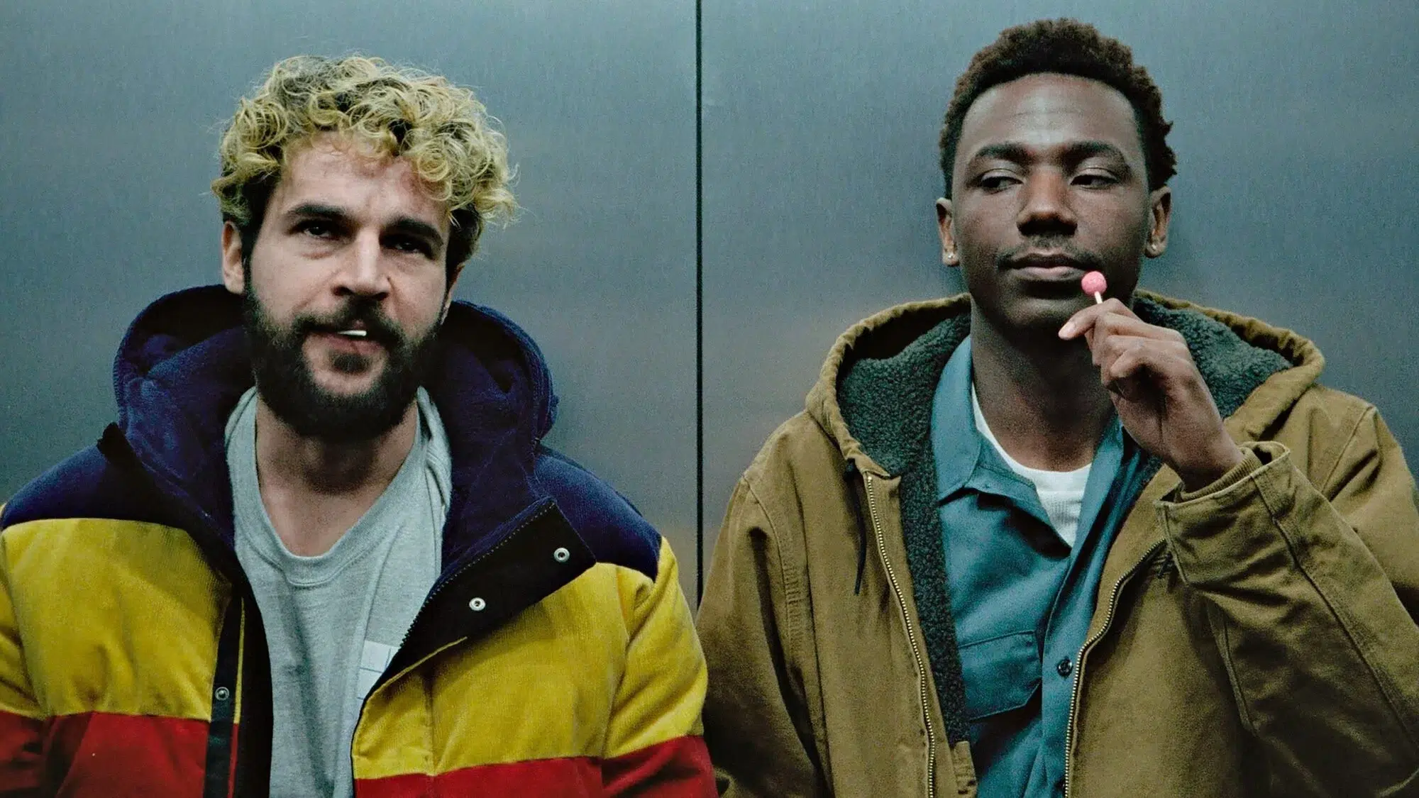 Christopher Abbott and Jerrod Carmichael in On The Count of Three