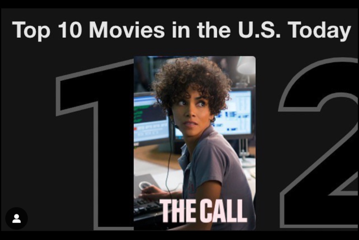 Halle Berry Questions Her Movie "The Call" Being Ranked #1 on Netflix