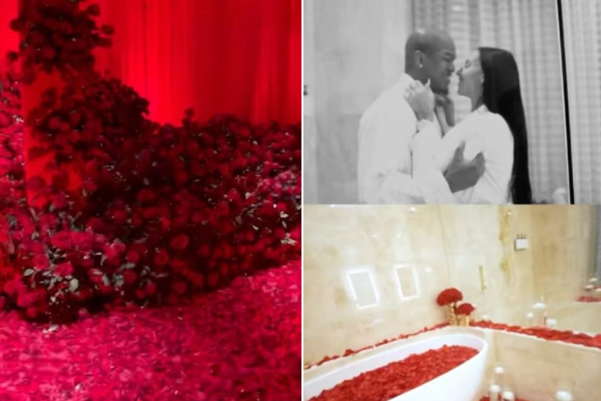 Ne-Yo & His Wife Crystal Renay Renew Their Vows With Over 10,000 Roses