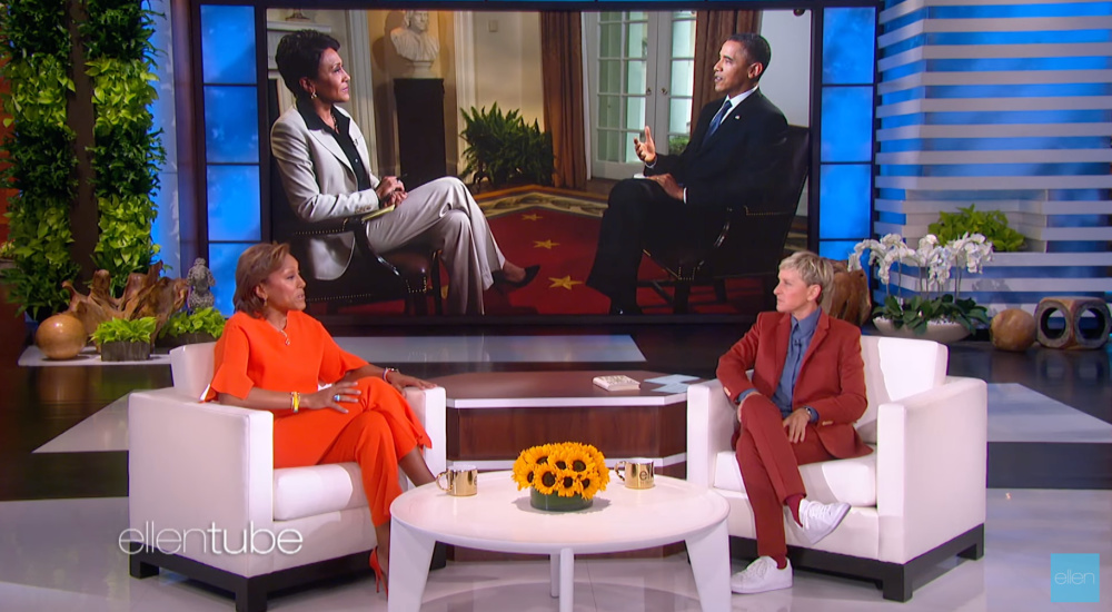 Robin Roberts on Ellen Show almost turned down 2012 interview with Barack Obama