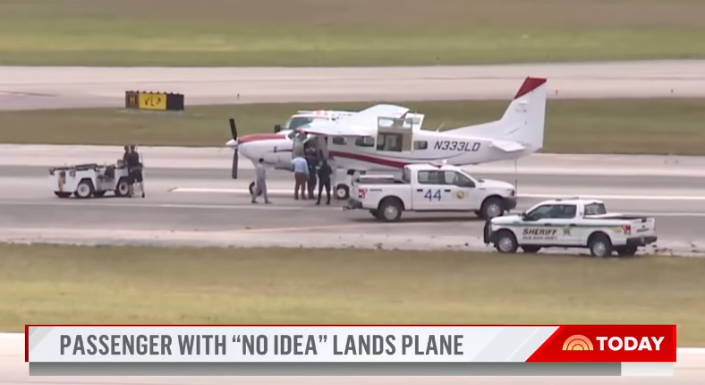 Pilot Goes Incoherent & Passenger, With No Flight Experience, Lands Plane