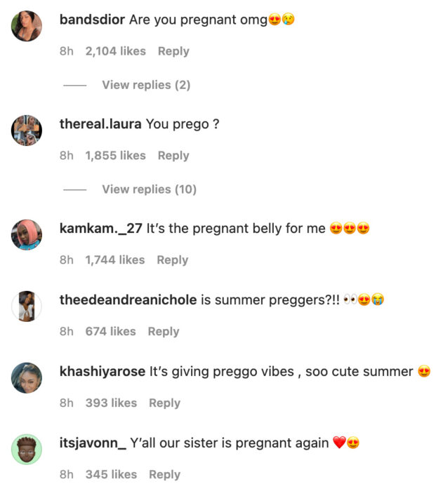 Fans react Summer Walker Pregnant_