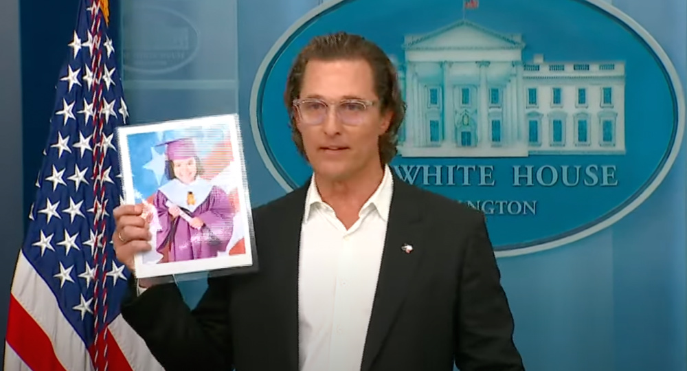 Matthew McConaughey Gun Reform At White House Press