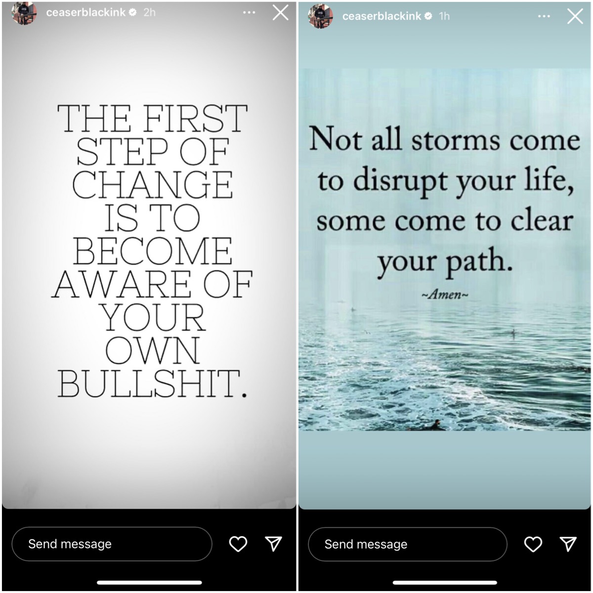 Ceaser Emanuel Instagram Story posts