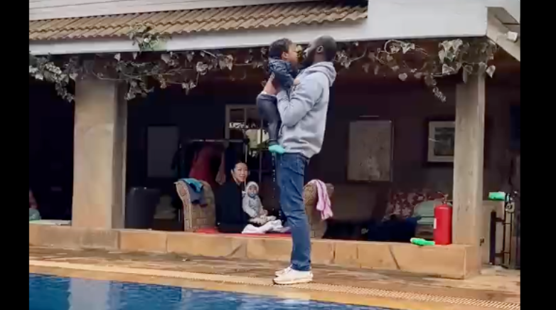 Instagram Reacts viral video of Dennis Ombachi tossing his infant in a pool