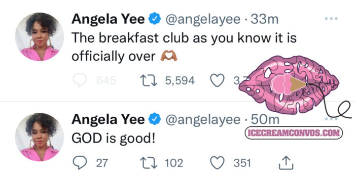 Angela Yee tweets The Breakfast Club is over