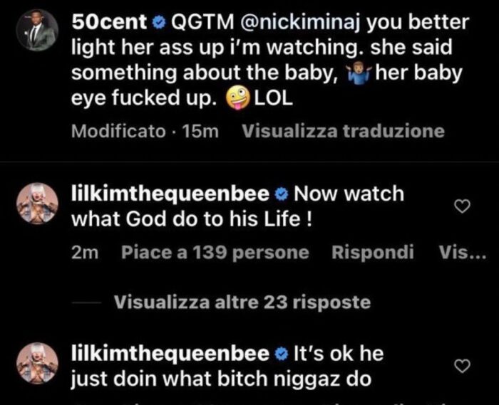 Lil Kim responds to 50 Cent