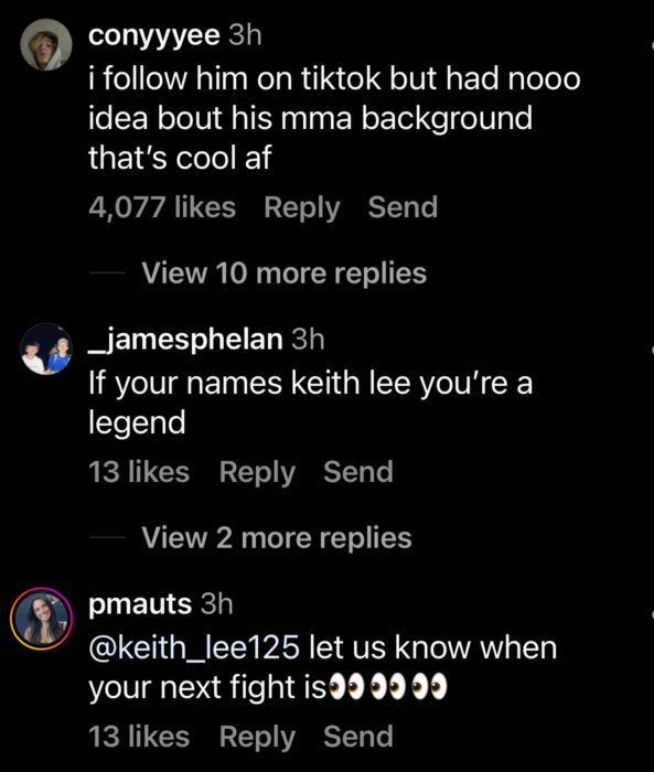 Keith Lee comment 2.
