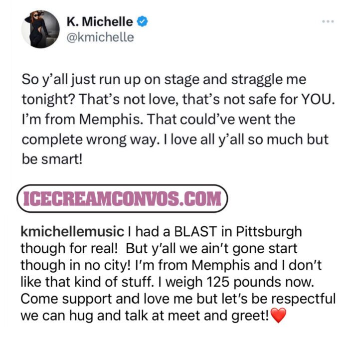 K. Michelle warns fans