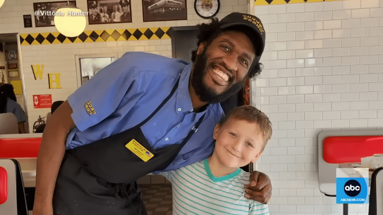 8-Year-Old Kayzen Hunter Raises $100k For His Favorite Waffle House Waiter