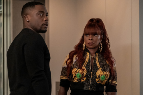 Woody McClain as Cane Tejada and Mary J. Blige as Monet Tejada on Power Book II: Ghost Season 3 Episode 7