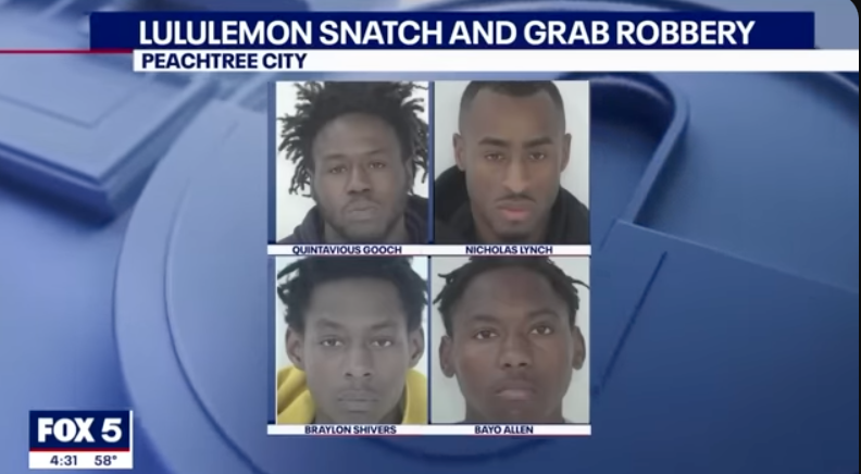 4 Atlanta Men Arrested After Lululemon Snatch & Grab Robbery