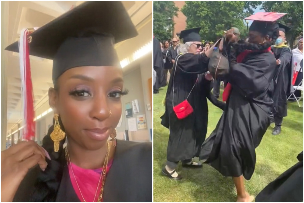 Kadia Iman - College graduate goes viral after snatching mic (1)