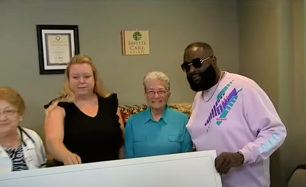 Rick Ross 30K donation Fayette CARE Clinic