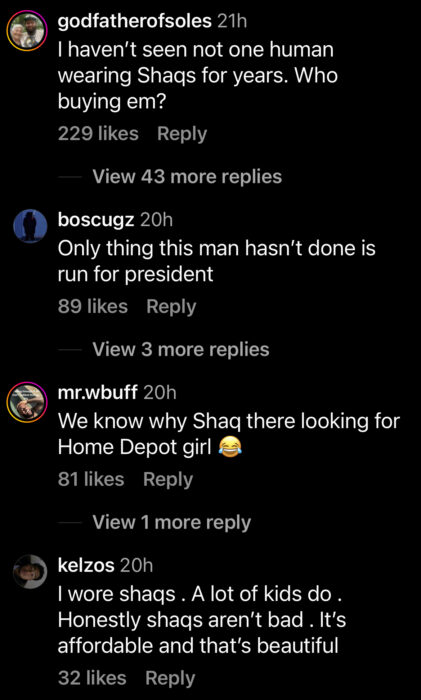 Shaq warehouse comment 1.