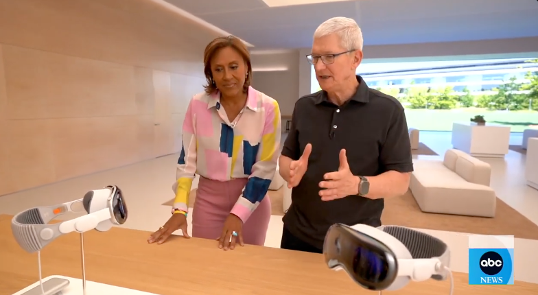 Tim Cook Gives Robin Roberts The Apple Vision Pro Experience