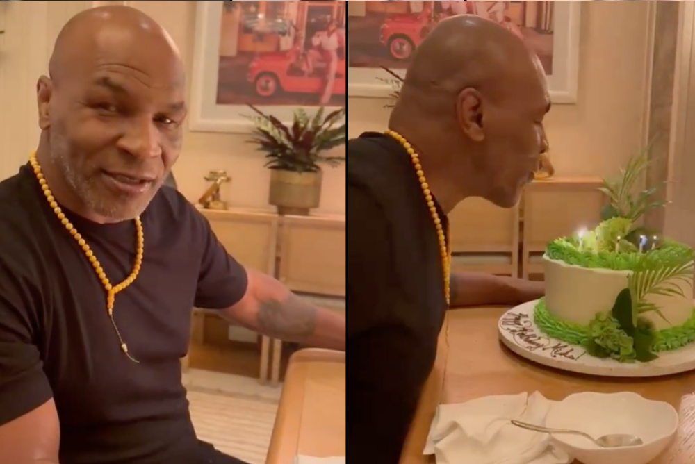 Mike Tyson vs. Trick Birthday Candles On His 57th BDay