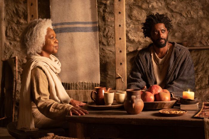 Virgin Mary (Alfre Woodard) and Clarence (LaKeith Stanfield)
