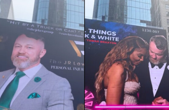 Tamar Braxton Sends A Special Birthday Wish To Her Fiancé JR & Honors Him With A Huge Billboard In NYC