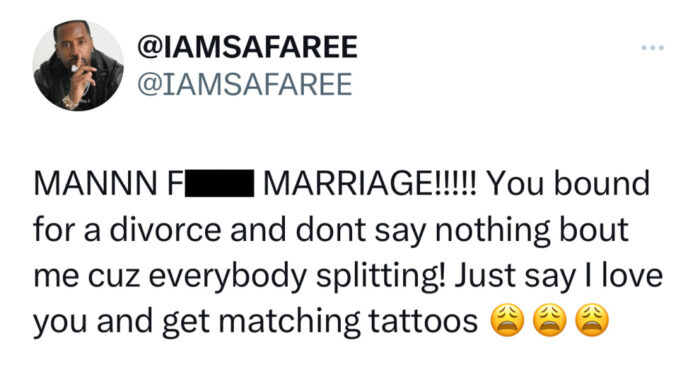 Safaree Marriage Tweet