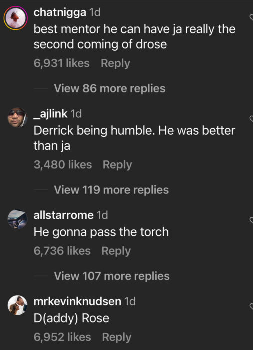 Derrick Rose comment 1