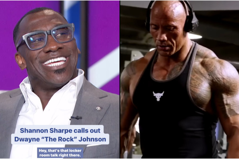 Shannon Sharpe Challenges The Rock To A Bench Press Contest On Live TV