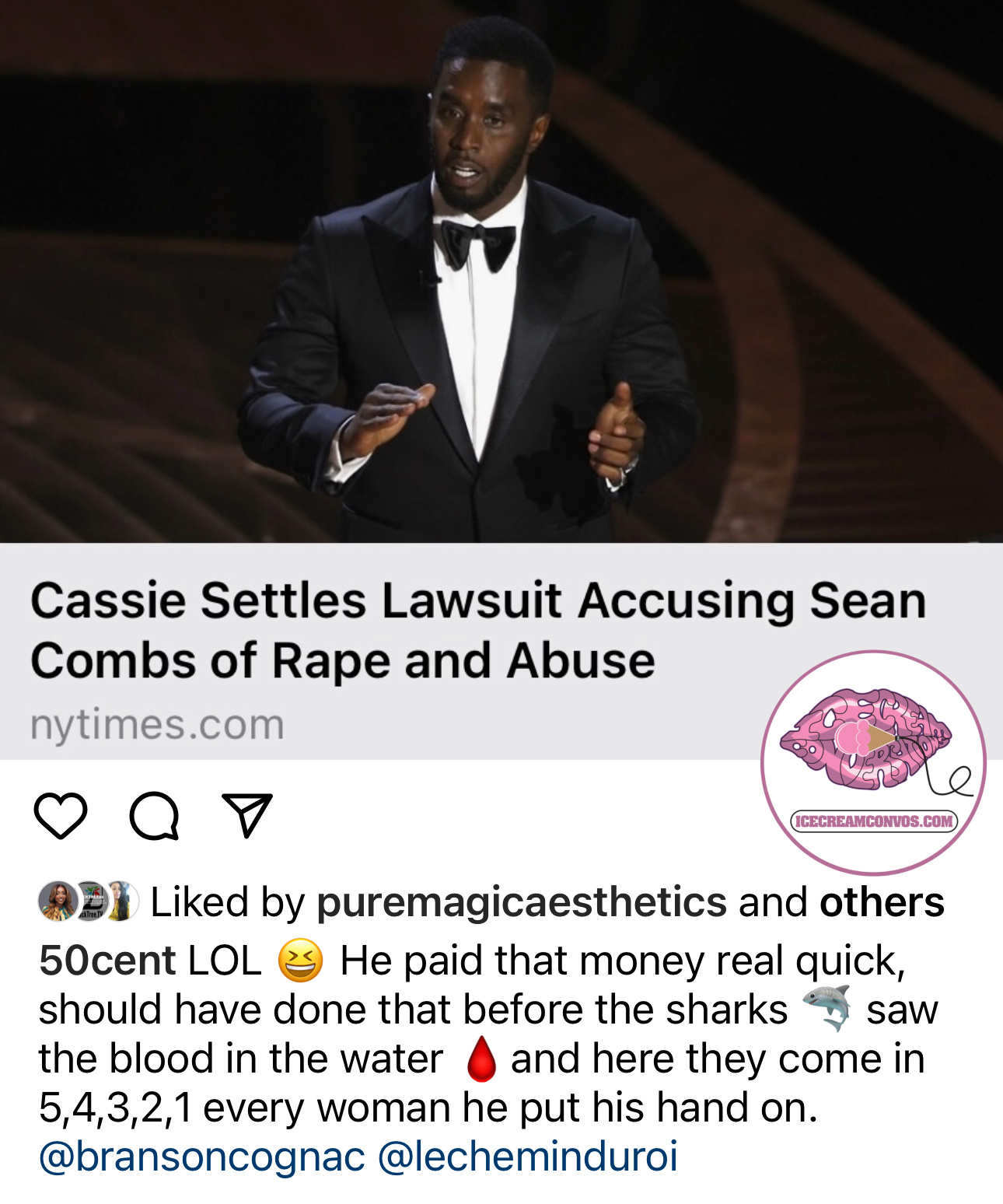 50 Cent Trolls Diddy After He Settles Cassie's Lawsuit