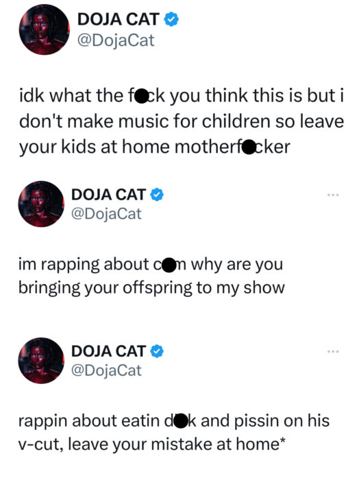 doja-cat-tweets-slams-parents-for-bringing-kids-to-her-show