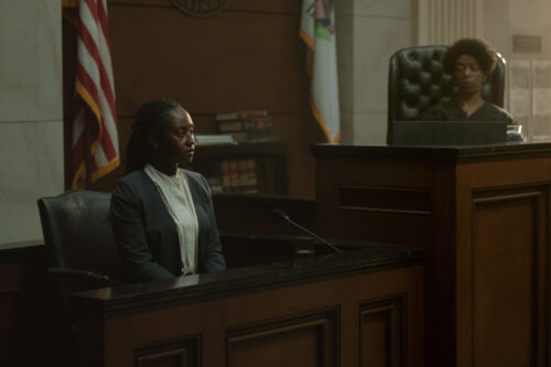 Nana Mensah and Noma Dumezweni in "Presumed Innocent," premiering June 12, 2024 on Apple TV+.