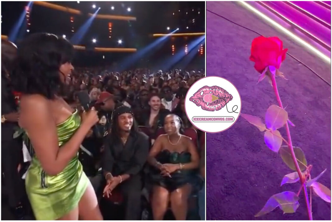 Keith Lee Tosses BET Awards Rose From Taraji P. Henson