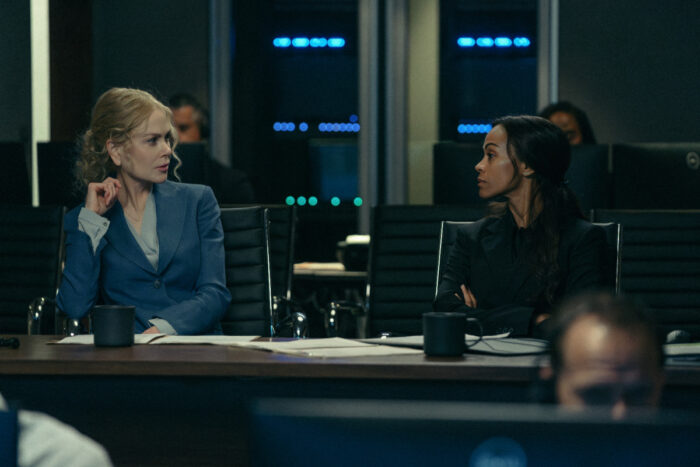 Nicole Kidman as Kaitlyn Meade and Zoe Saldana as Joe in Lioness