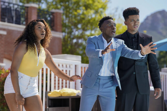 Simone Joy Jones as Lisa, Olly Sholotan as Carlton, Jabari Banks as Will