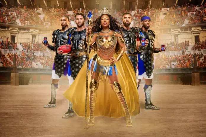 Pepsi-Gladiator-Megan-Thee-Stallion-Travis-Kelce-Derrick-Henry-Jr-Justin-Jefferson-Josh-Allen