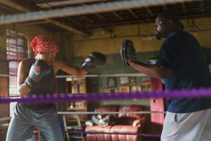 Ryan Destiny as Claressa Shields and Brian Tyree Henry as Jason Crutchfield