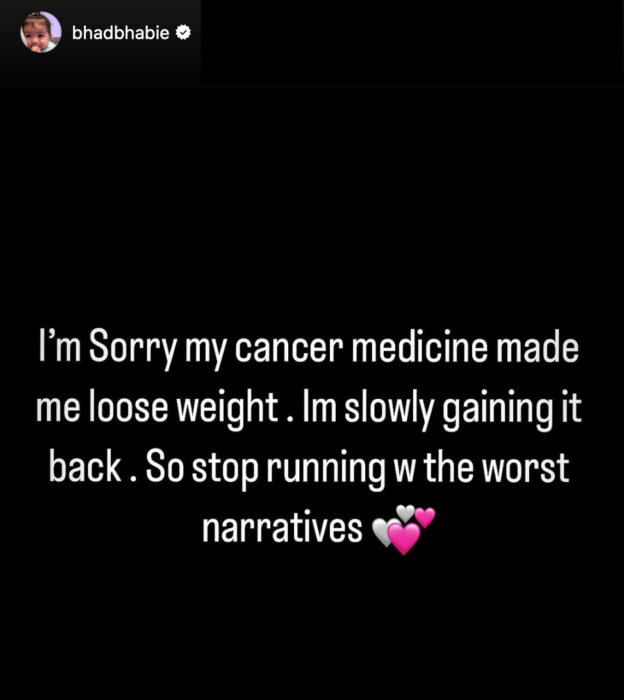 Bhad-Bhabie-cancer-medicine-weight-loss