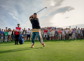 Happy Gilmore 2: Adam Sandler Returns In Hilarious First Trailer On Netflix Benito Antonio Martínez Ocasio as Busboy and Adam Sandler as Happy Gilmore in Happy Gilmore 2