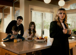 ‘Happy Face’: The Chilling True-Crime Drama Is Now Streaming On Paramount+ Benjamin Mackey as Max Reed, James Wolk as Ben Reed, Khiyla Aynne as Hazel Reed and Annaleigh Ashford as Melissa Reed in Happy Face