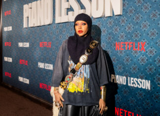 Erykah Badu Vandalized Her Own Tesla? Erykah-Badu-Piano-lesson-red-carpet