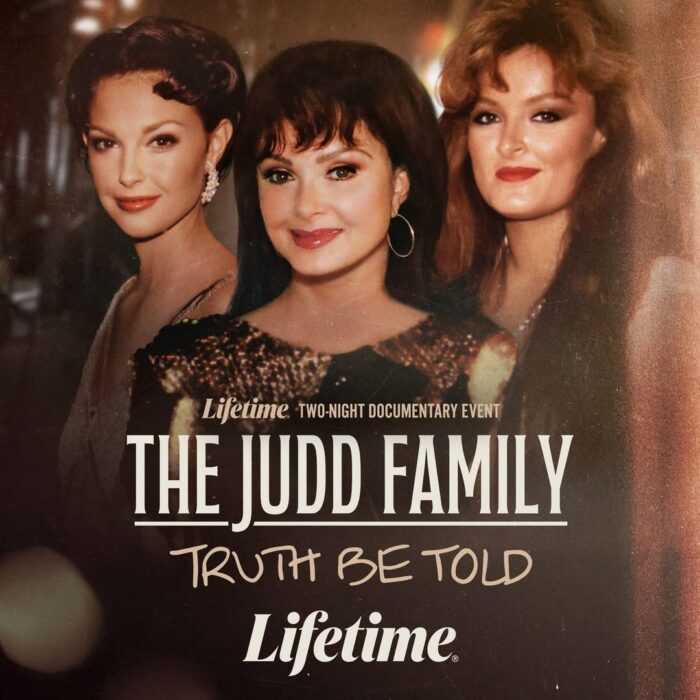 The official key art for the Lifetime documentary The Judd Family: Truth Be Told