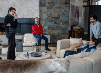 HBO’s Mountainhead: A Billionaire-Fueled Drama Coming This May cory-michael-smith-steve-carell-jason-schwartzman-ramy-youssef-in-Mountainhead