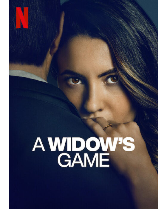 Key art for the Spanish crime thriller A Widow's Game on Netflix