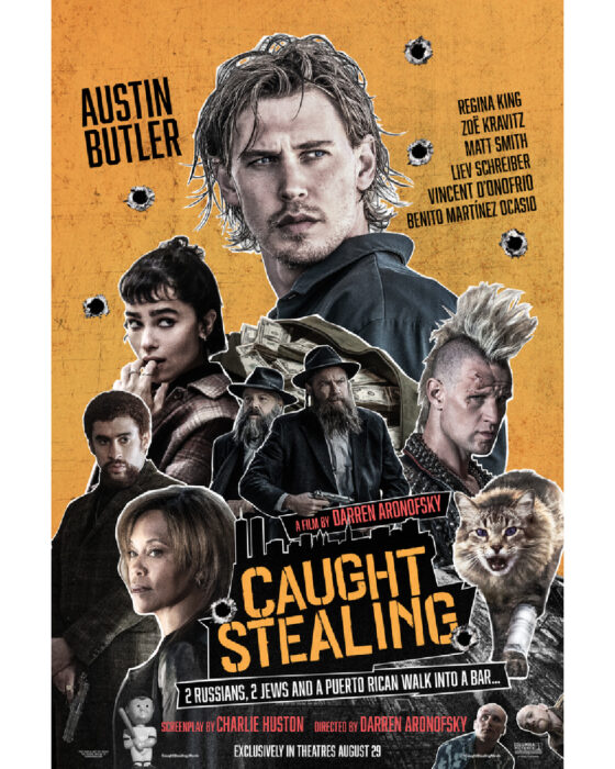 Sony Pictures drops the official poster for 'Caught Stealing' in theaters August 29.