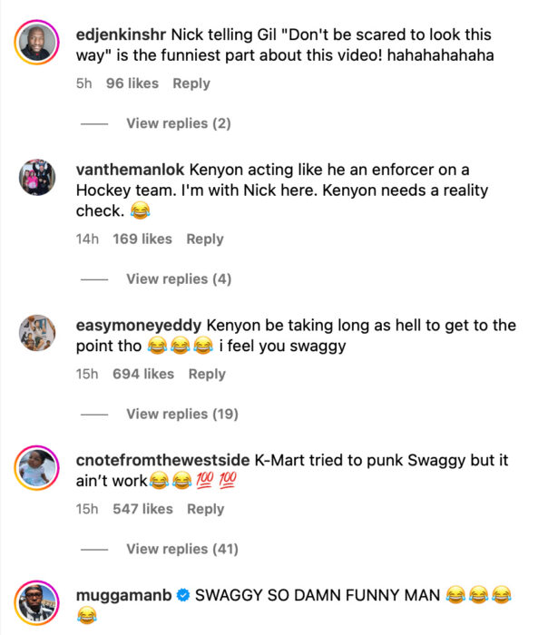 Fans react to Kenyon Martin and Nick Young's argument on Gil's Arena