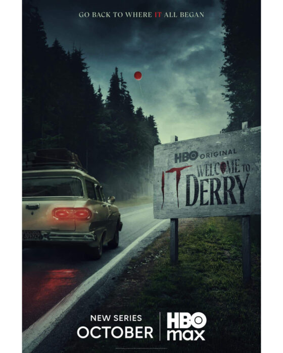 Official key art for IT: Welcome To Derry, HBO’s prequel series based on Stephen King’s iconic horror novel.