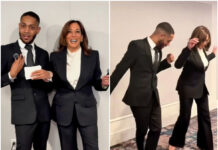 Where Dem Fans At? Watch Kamala Harris Put Her Boots On The Ground Former Vice Present Kamala Harris does the viral Boots On the Ground dance with Kenneth Walden.