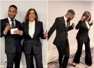 Where Dem Fans At? Watch Kamala Harris Put Her Boots On The Ground Former Vice Present Kamala Harris does the viral Boots On the Ground dance with Kenneth Walden.
