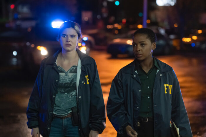 Alison Oliver and Thuso Mbedu in a scene from Task, the new HBO Max crime drama series.