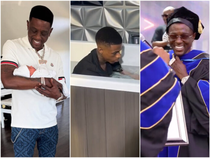 Boosie Badazz celebrates daughter Sevyn Emerald Hatch, son Tootie Raww’s baptism, and receives two honorary PhDs from Kingdom Heritage University