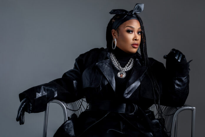 Da Brat poses confidently in promotion of her 2025 single “Have U 2 Myself” featuring Jessica Betts.